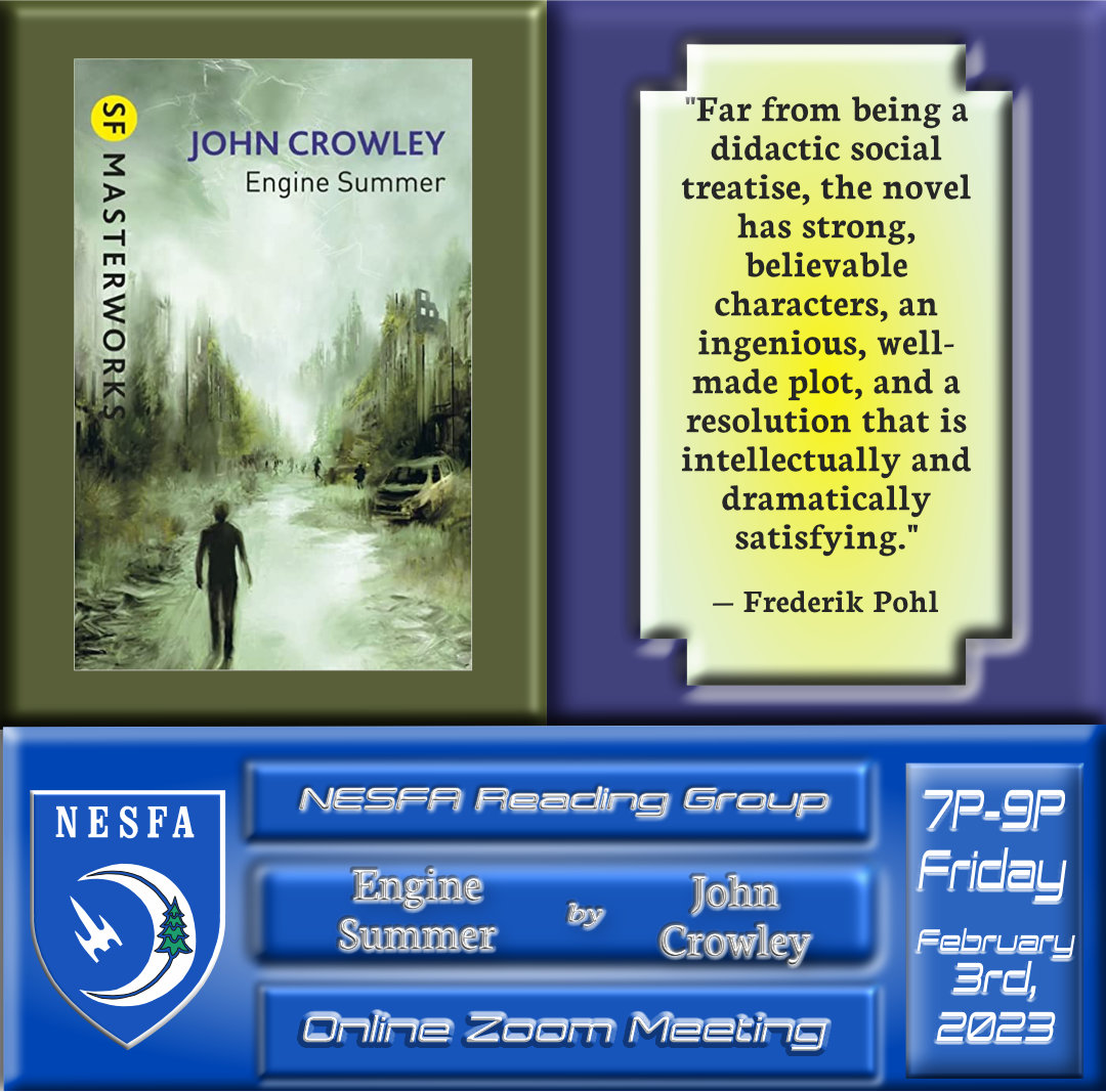 NESFA Reading Group – February Book Discussion – Engine Summer by John Crowley
